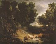 Thomas Gainsborough The Watering Place (mk08) oil painting